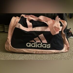 Adidas Women's Black and Pink Travel Bag